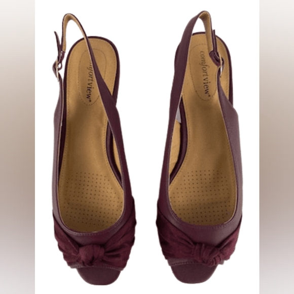 Comfortview women's burgunday sandals size 11W - Picture 2 of 7